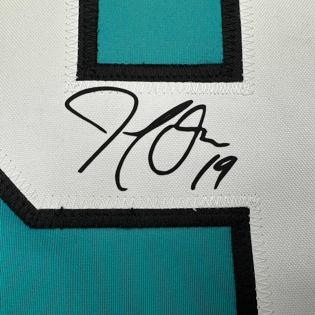 Facsimile Autographed Joe Thornton San Jose Teal Reprint Jersey Size Men's XL