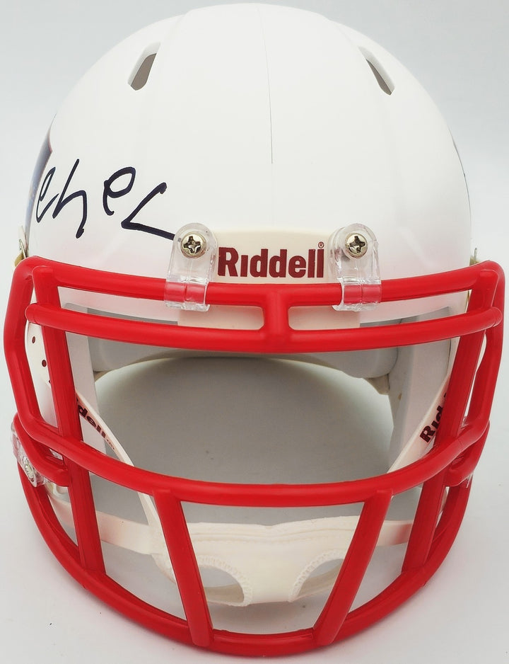 Chevy Chase Auto Signed Christmas Vacation White Speed Mini Helmet Beckett Wit