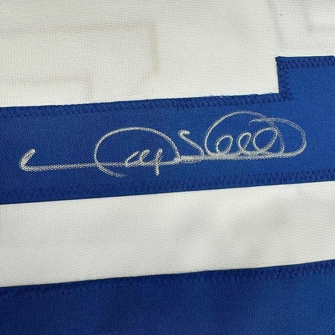 Framed Signed Gary Sheffield 35x39 Los Angeles White Jersey PSA COA