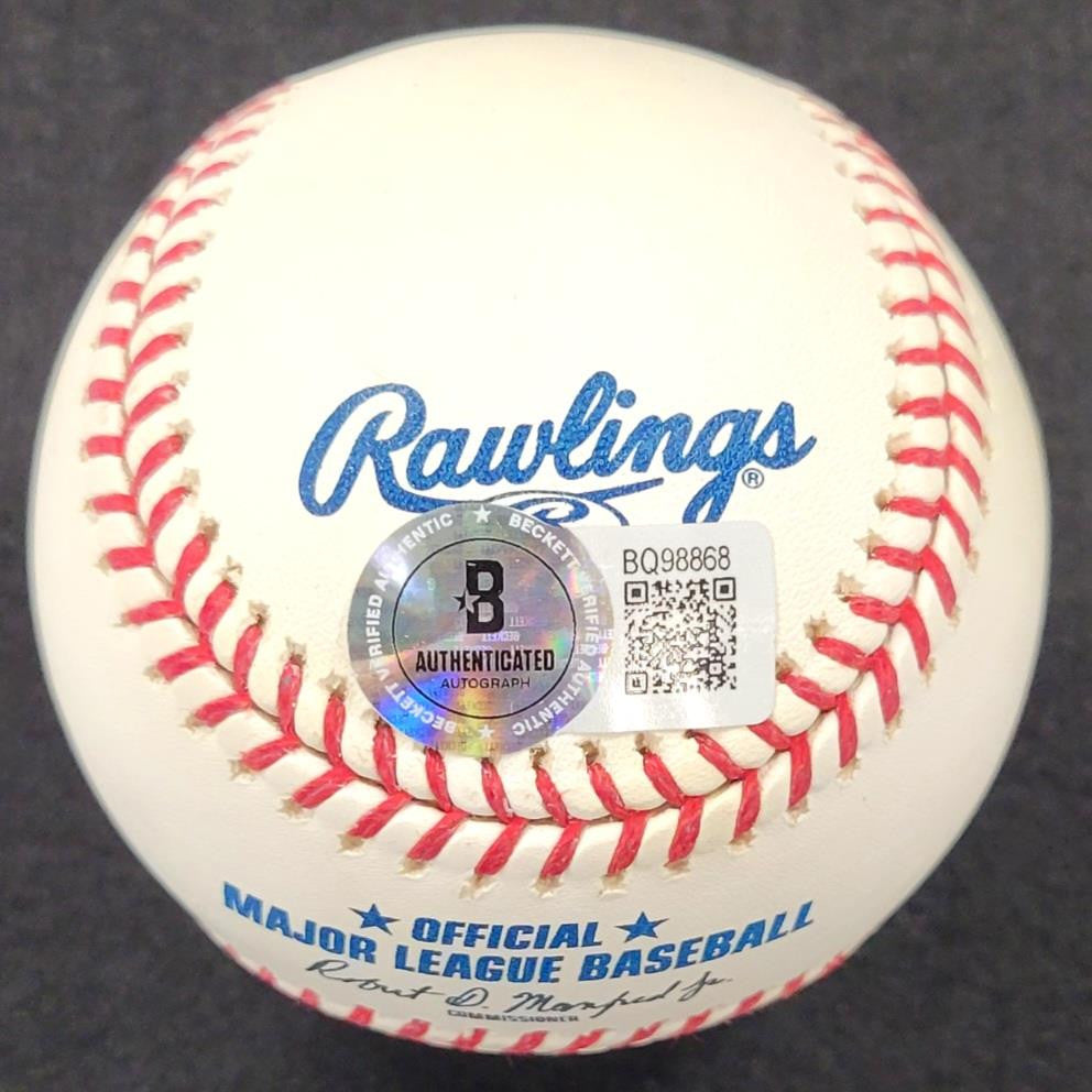 Joe Maddon signed Official MLB Baseball autograph Cubs Angels ~ Beckett BAS