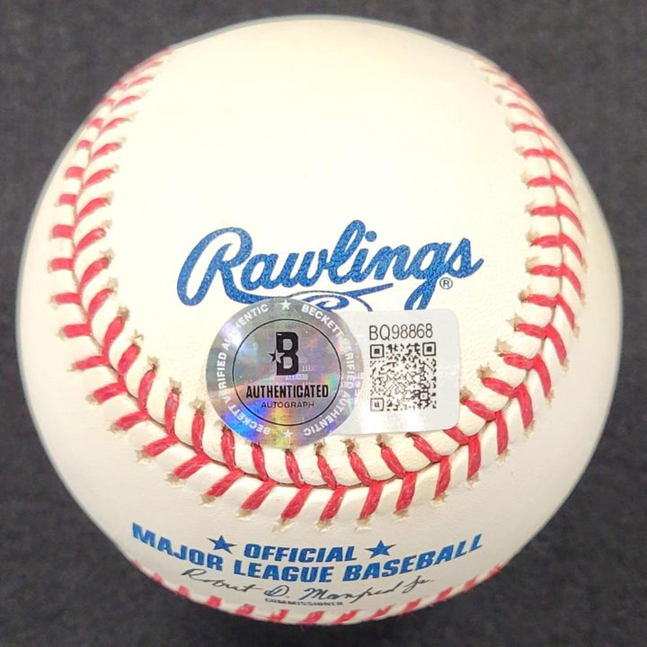 Joe Maddon signed Official MLB Baseball autograph Cubs Angels ~ Beckett BAS