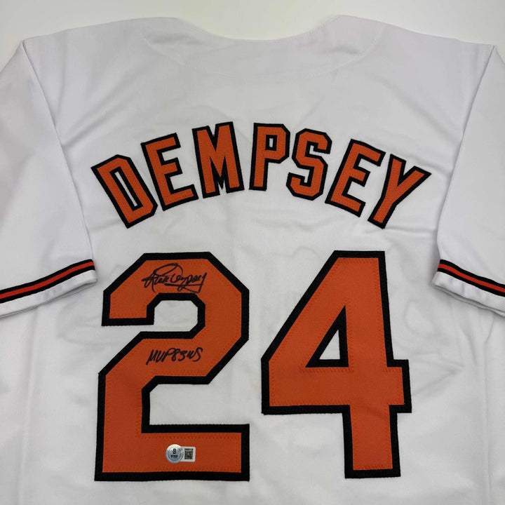 Autographed/Signed Rick Dempsey "MVP 83 WS" Baltimore White Jersey Beckett COA