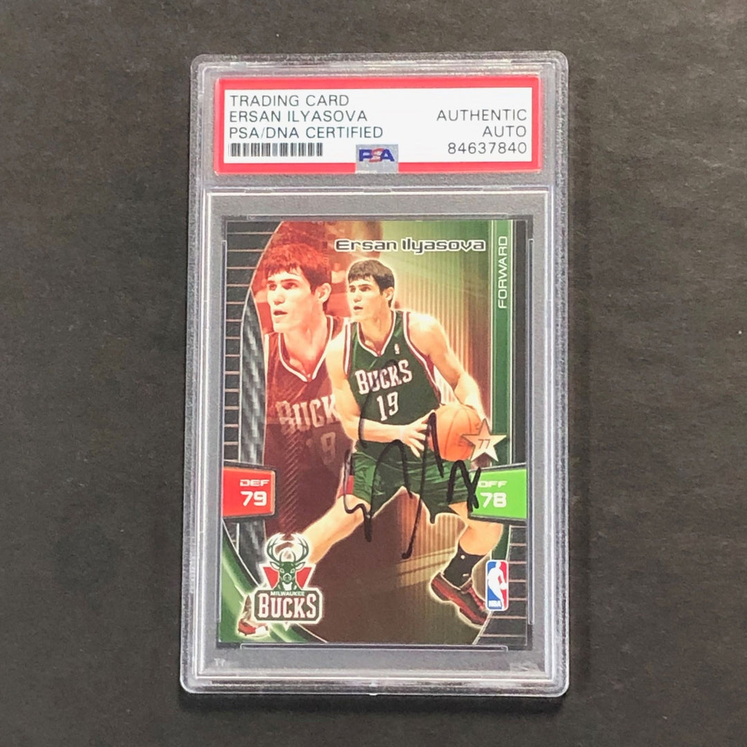 2009-10 Panini XL Adrenalyn Ersan Ilyasova Signed Card AUTO PSA Slabbed Bucks