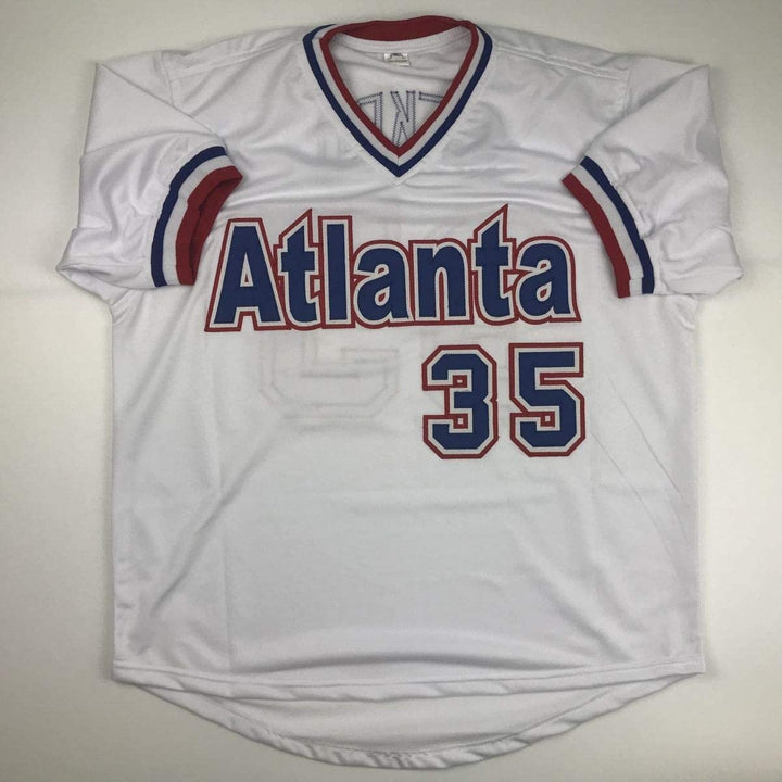 Autographed/Signed Phil Niekro Atlanta White Jersey JSA COA Holo Only