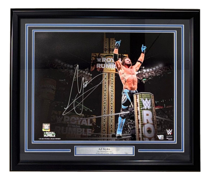 AJ Styles Signed Framed 16x20 WWE Retirement Photo Fanatics