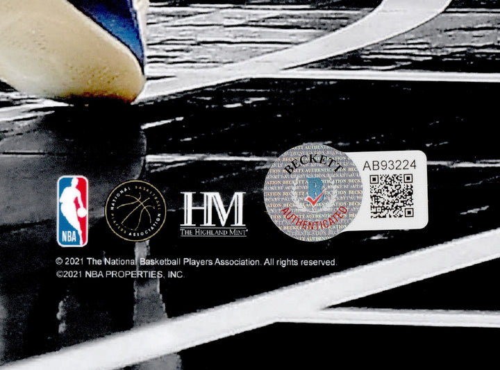 Stephen Curry Giannis Antetokounmpo Auto 16x20 Photo Dual Auto Spotlight Beckett