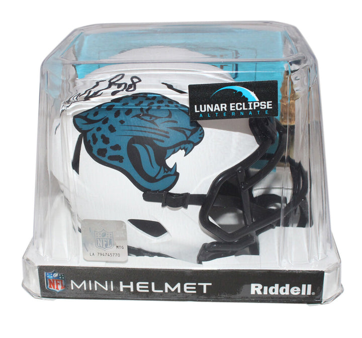 Fred Taylor Autographed Jacksonville Jaguars lunar mini helmet BAS 40087