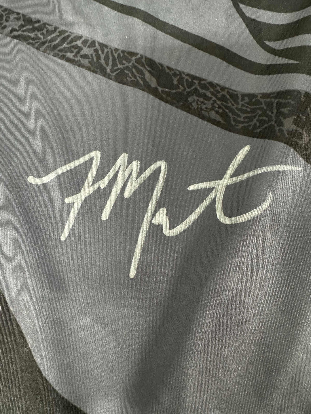 Autographed/Signed Aljamain Sterling Black/Gold UFC MMA Trunks Shorts BAS COA