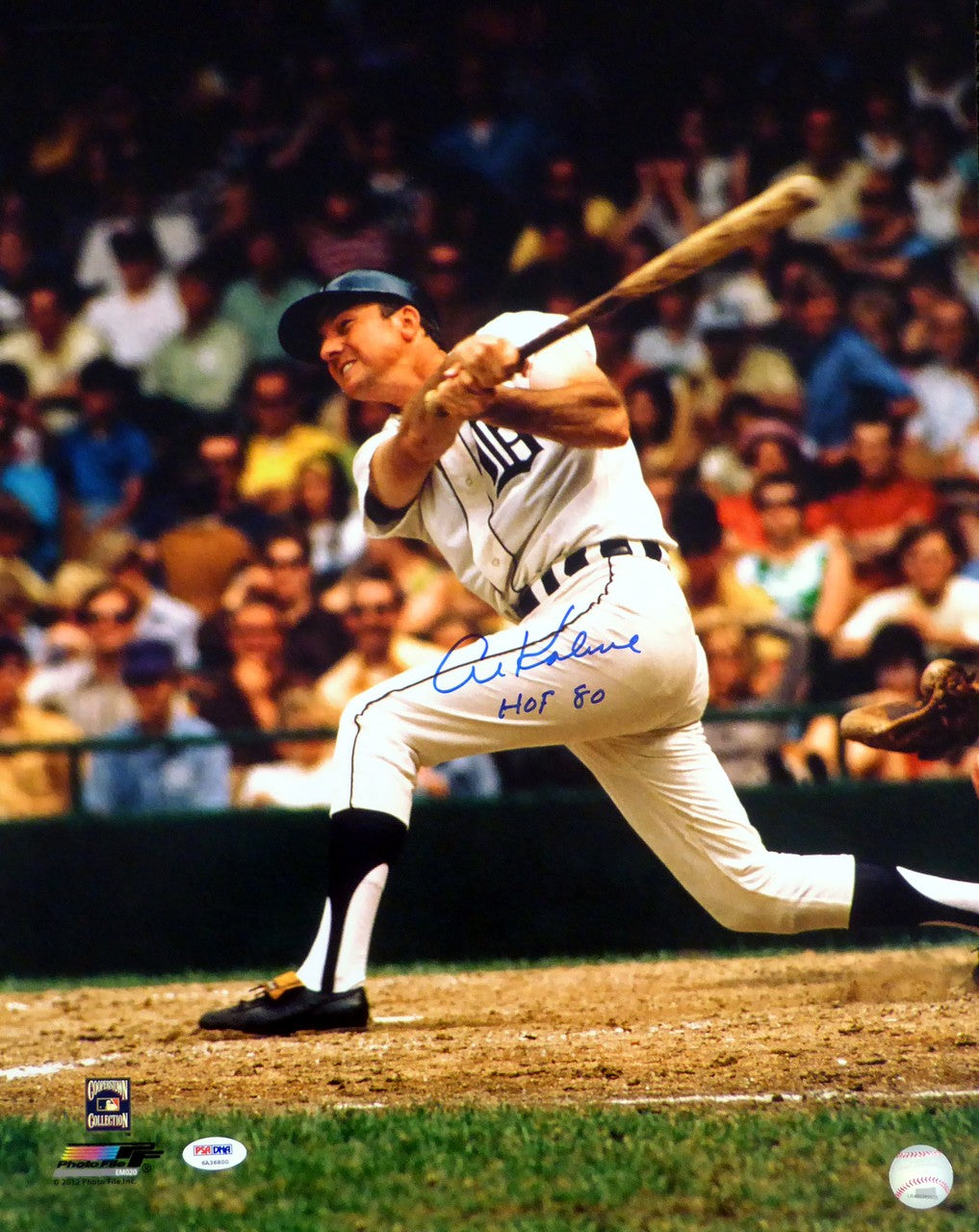 Al Kaline Signed 16x20 Photo Detroit Tigers "HOF 80" PSA/DNA