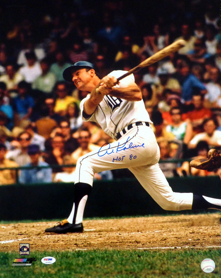 Al Kaline Signed 16x20 Photo Detroit Tigers "HOF 80" PSA/DNA
