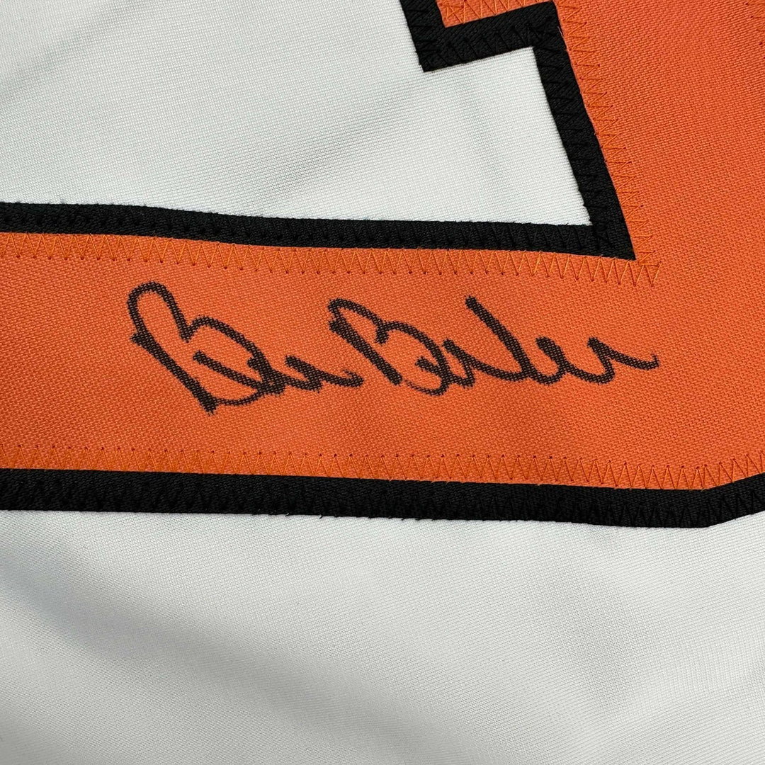 Autographed/Signed Bill Barber Philadelphia White Jersey Beckett BAS COA