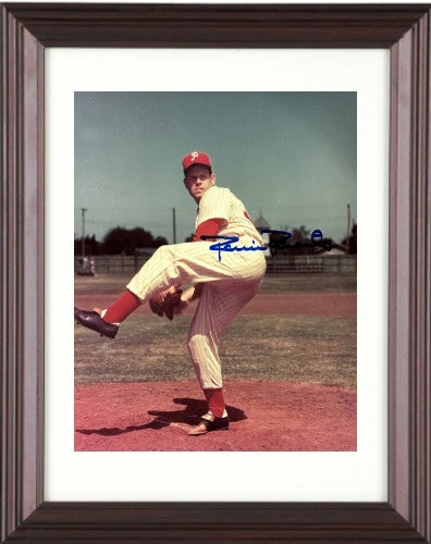 Robin Roberts signed Phillies MLB Licensed 8x10 Photo minor dings Framed-COA HOF