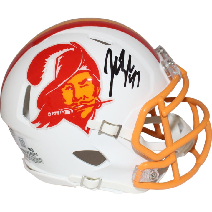 John Lynch Signed Tampa Bay Buccaneers TB Mini Helmet Beckett 42709