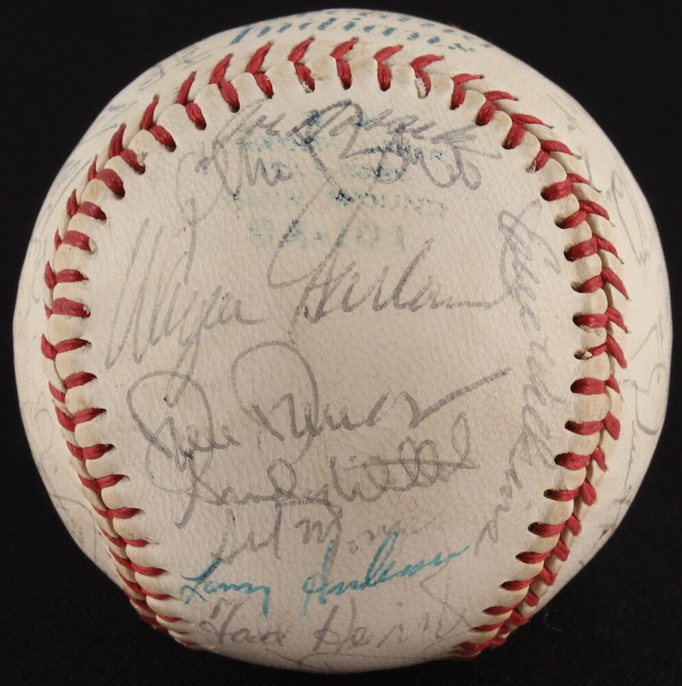 1979 CLEVELAND INDIANS TEAM SIGNED BALL WISE REUSCHEL PRUITT MANNING THORNTON +