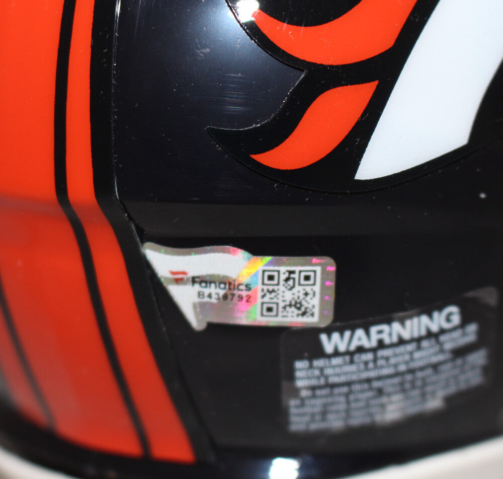 Russell Wilson Autographed Denver Broncos Speed Mini Helmet FAN 36561
