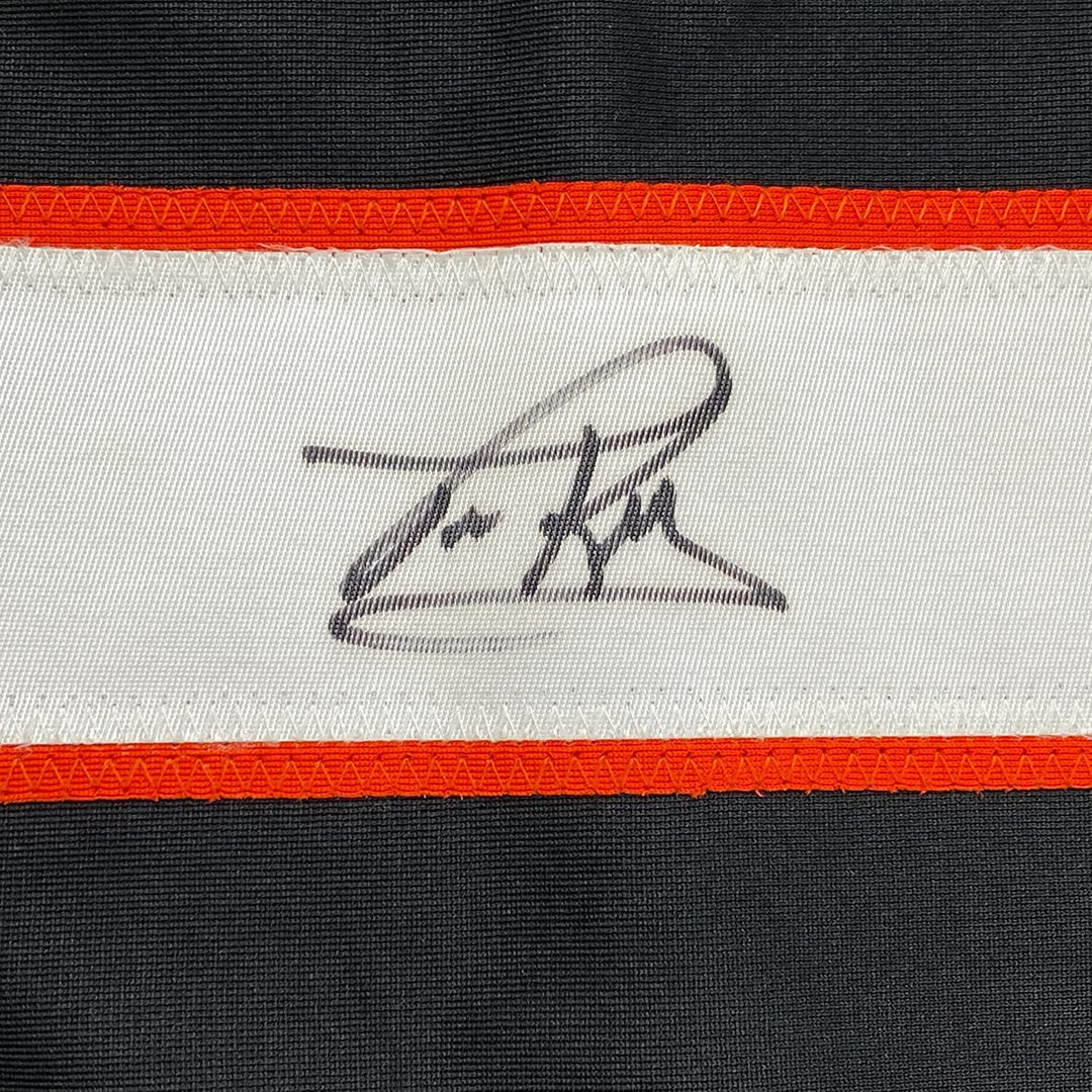 FRAMED Autographed/Signed TIM KERR 33x42 Philadelphia Black Jersey JSA COA Auto