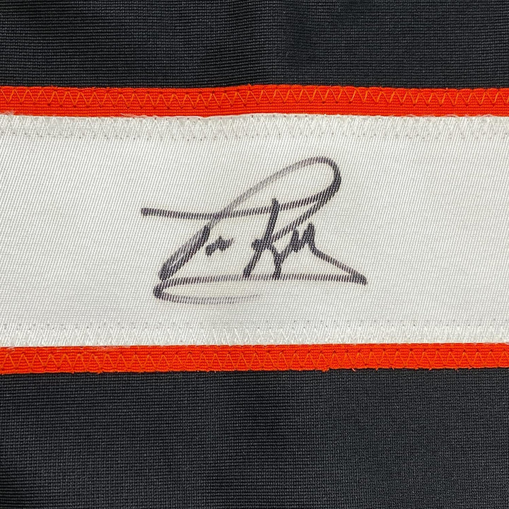 FRAMED Autographed/Signed TIM KERR 33x42 Philadelphia Black Jersey JSA COA Auto