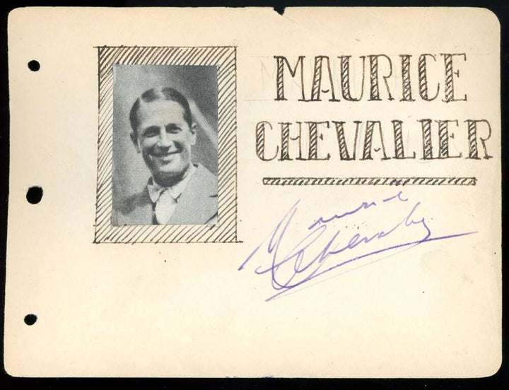 Maurice Chevalier George Jesel JSA Coa Signed Album Page Autograph