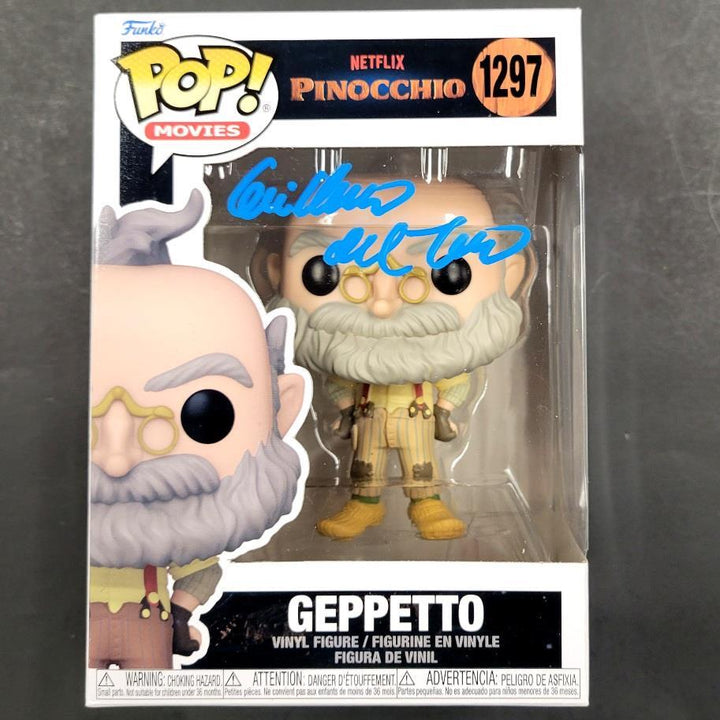 Guillermo Del Toro signed Pinocchio Geppetto Funko Pop! autograph ~ BAS Beckett