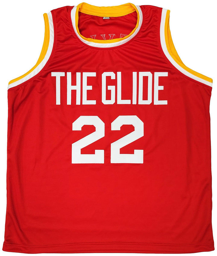 Houston Rockets Clyde Drexler Autographed Signed Red Jersey The Glide JSA