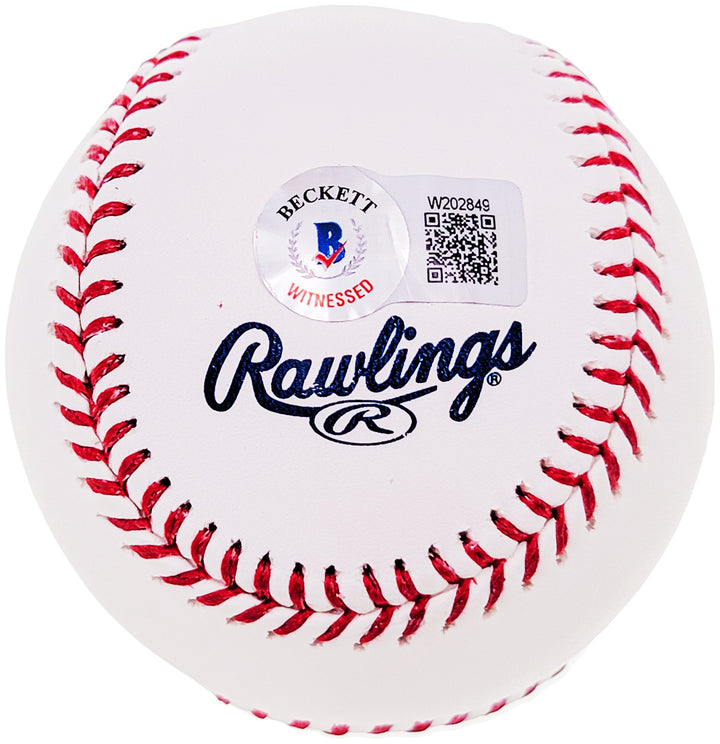 Joe Torre Signed Official HOF Logo MLB Baseball New York Yankees Beckett Witness