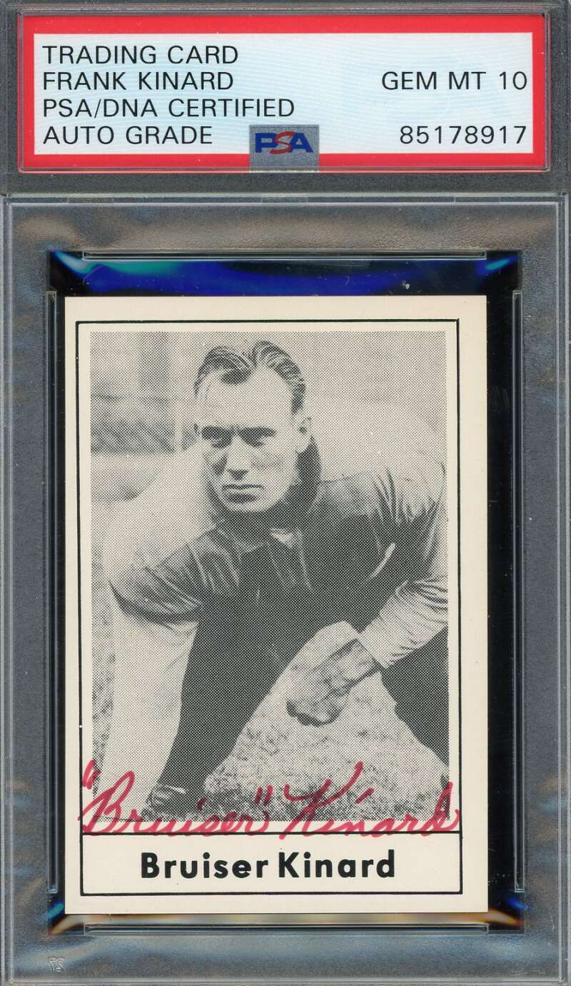 Frank Bruiser Kinard Gem Mint 10 PSA DNA Signed 1977 Touchdown Club Autograph