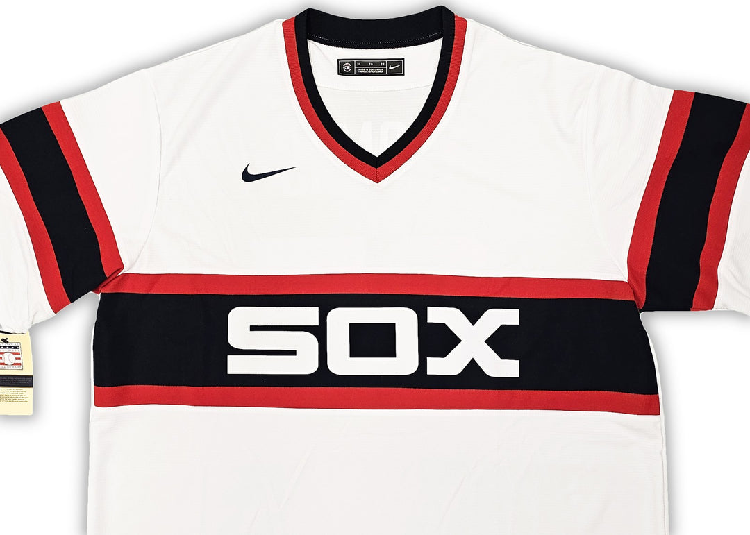 Chicago White Sox Frank Thomas Signed White Nike Jersey Size XL Beckett Wit