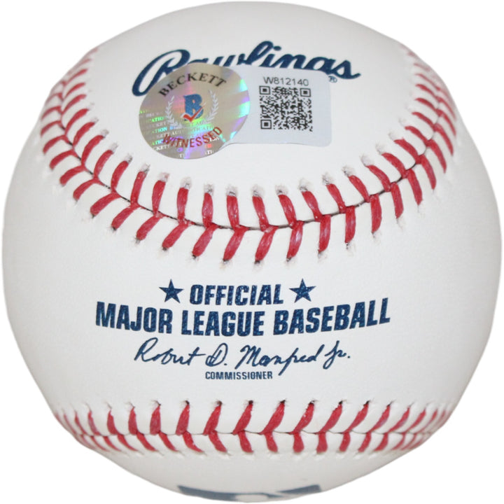 Reggie Jackson Signed New York Yankees Baseball HOF Beckett 40906