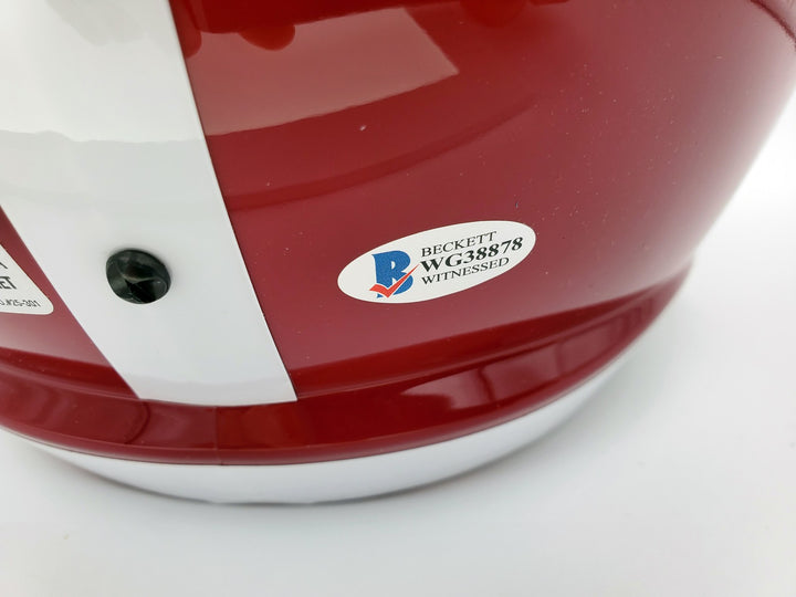 Devonta Smith Signed Alabama Crimson Tide Full Size Speed Replica Helmet Beckett