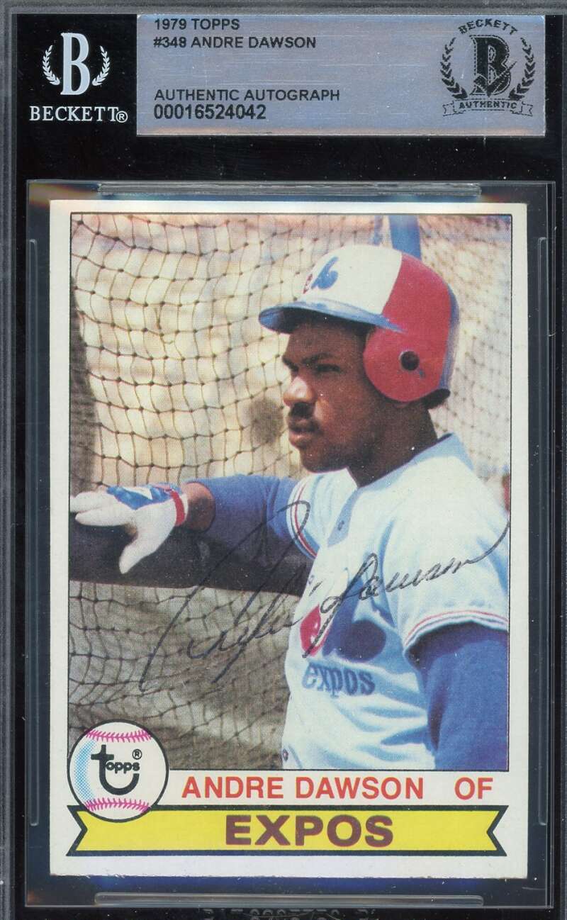 Andre Dawson Beckett BAS Vintage Signed 1979 Topps Autograph