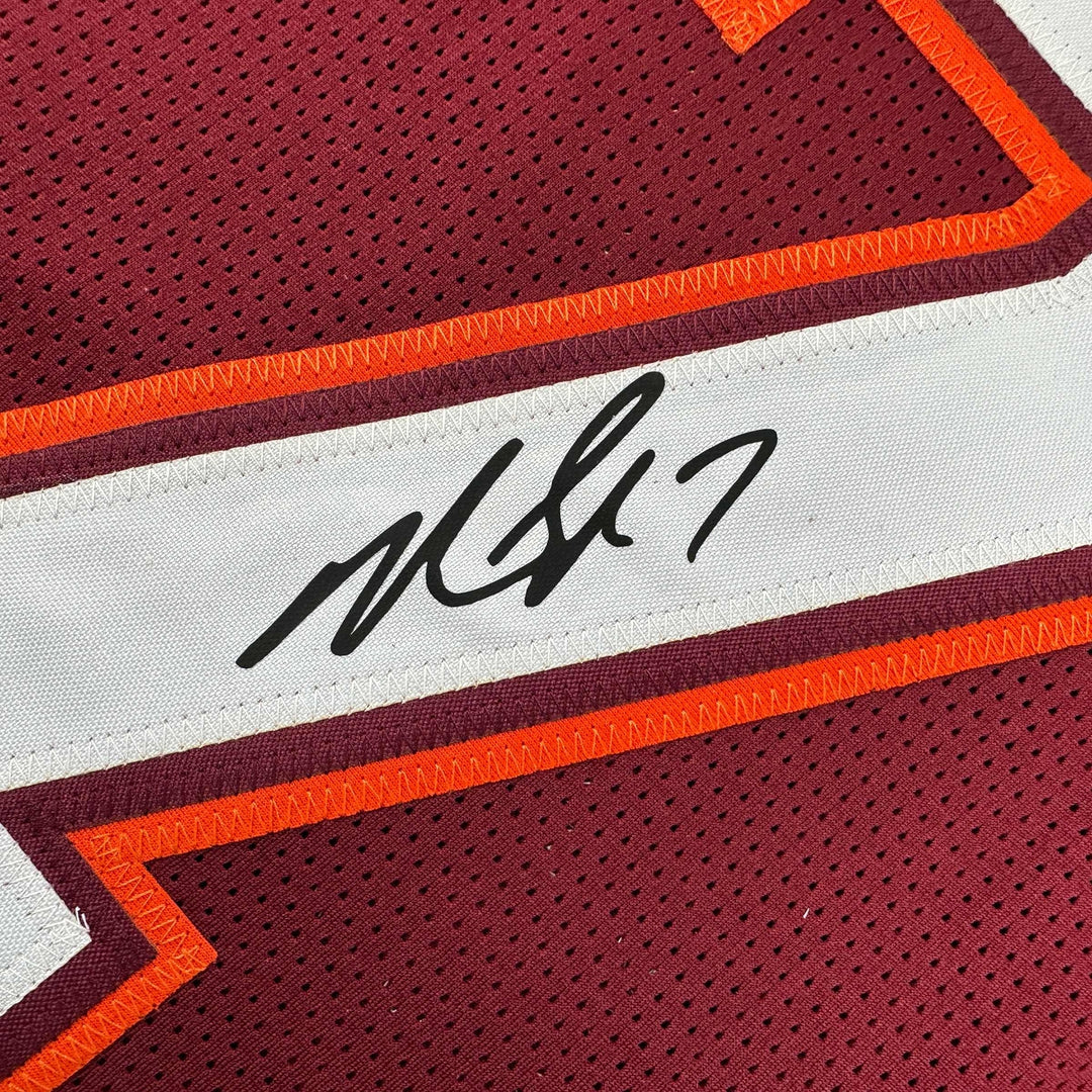 Framed Facsimile Autographed Michael Mike Vick 35x39 VT Maroon Reprint Jersey