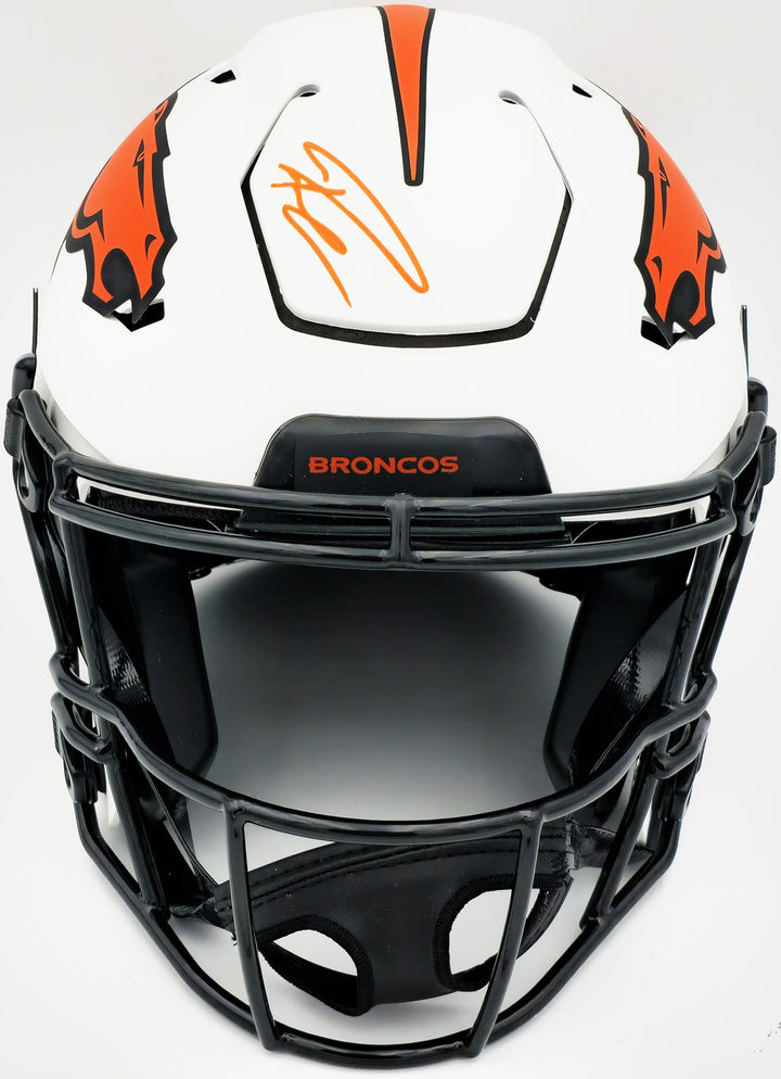 Russell Wilson Denver Broncos Lunar Signed Auth SpeedFlex FS Helmet Fanatics