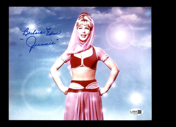 Barbara Eden JSA Coa Autograph 8x10 Photo I Dream Of Jeannie Autograph