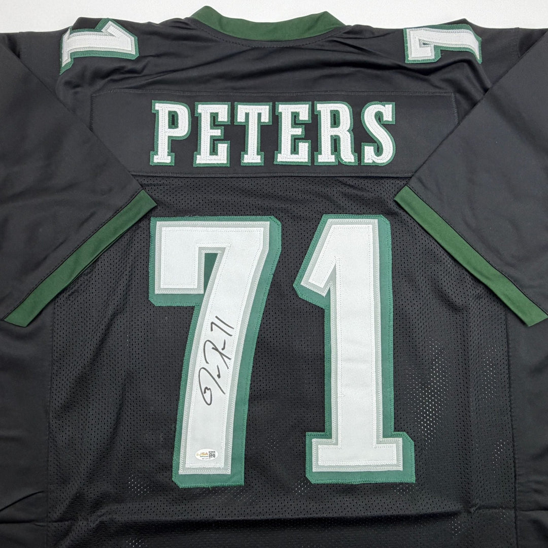 Autographed/Signed Jason Peters Philadelphia Black Football Jersey JSA COA