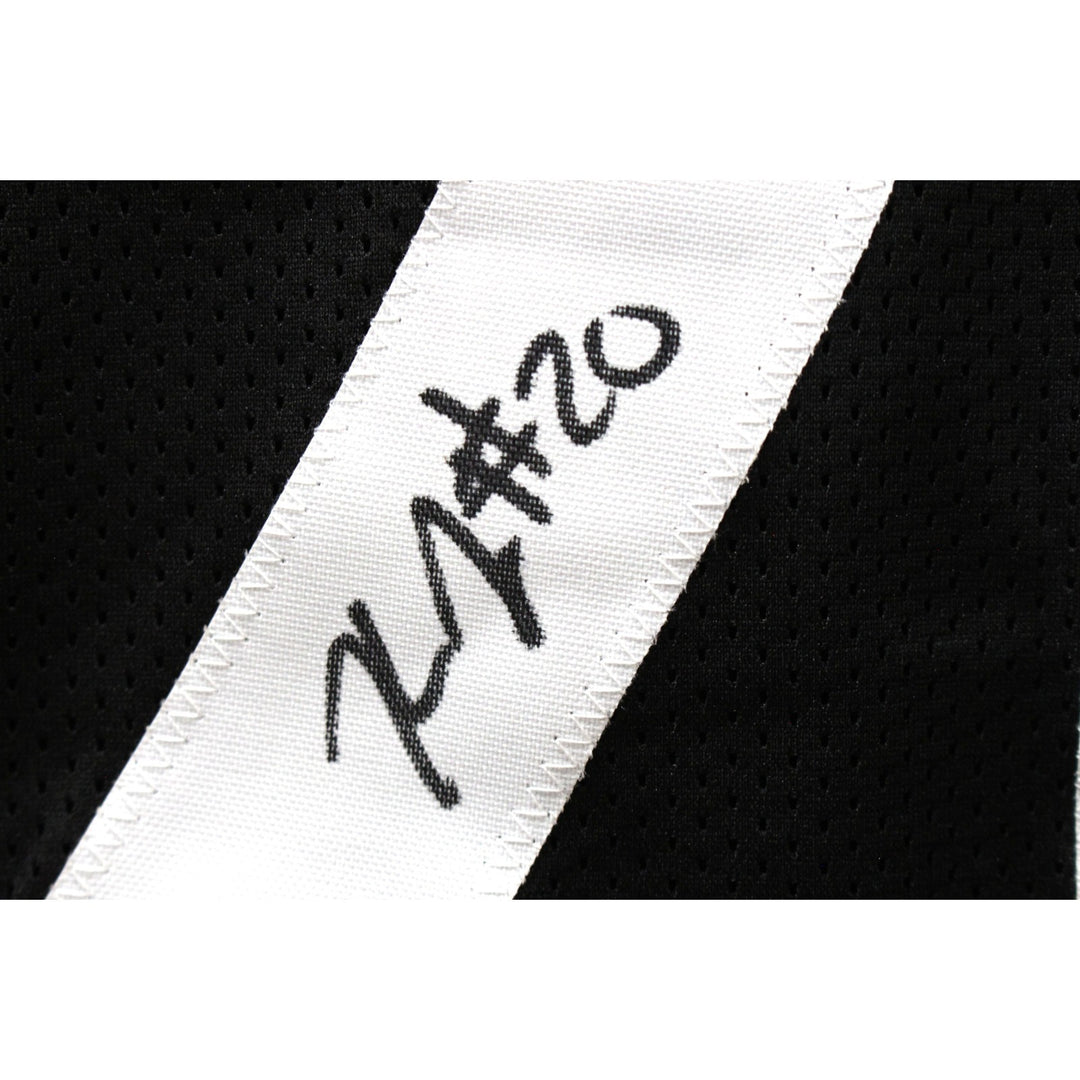 Kaleb Johnson Autographed Pro Style Black Sz XL Jersey Beckett Witness 51676
