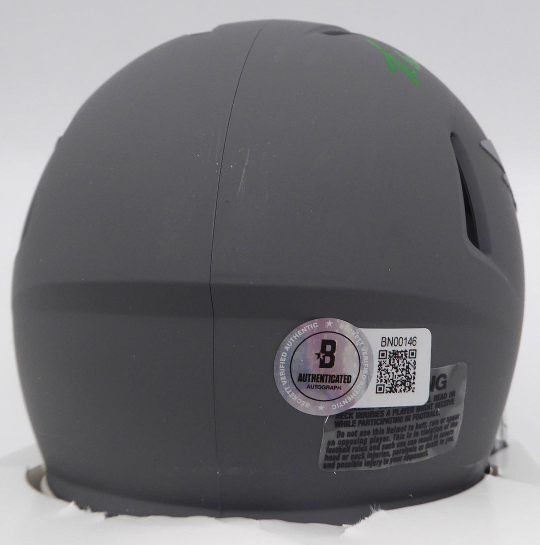 Randall Cunningham Signed Eagles Slate Gray Mini Helmet Beckett #BN00146