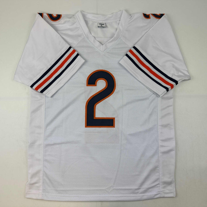 Autographed/Signed D.J. DJ Moore Chicago White Football Jersey Beckett BAS COA