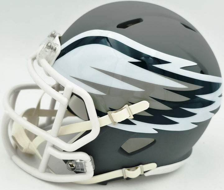 Jason Kelce Signed Philadelphia Eagles AMP Gray Speed Mini Helmet PSA/DNA ITP