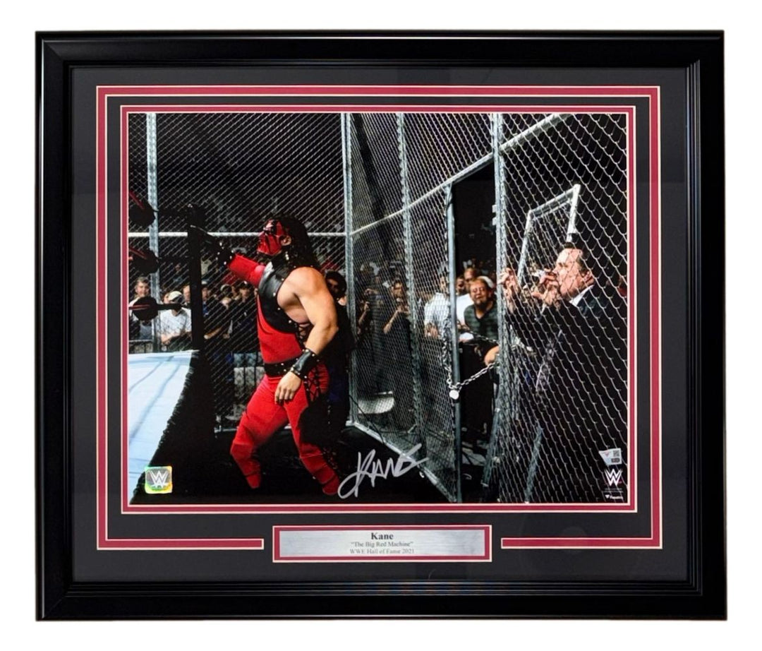 Kane Signed Framed 16x20 WWE WWF Debut Photo Fanatics