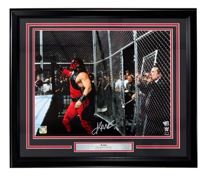Kane Signed Framed 16x20 WWE WWF Debut Photo Fanatics