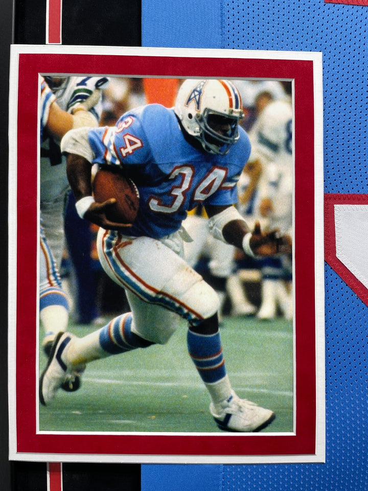 Earl Campbell Autographed Houston Oilers Jersey Framed BAS Signed Memorabilia