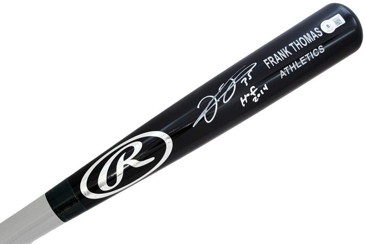Frank Thomas Auto Black Rawlings Game Model Bat As Engraving HOF 2014 Beckett