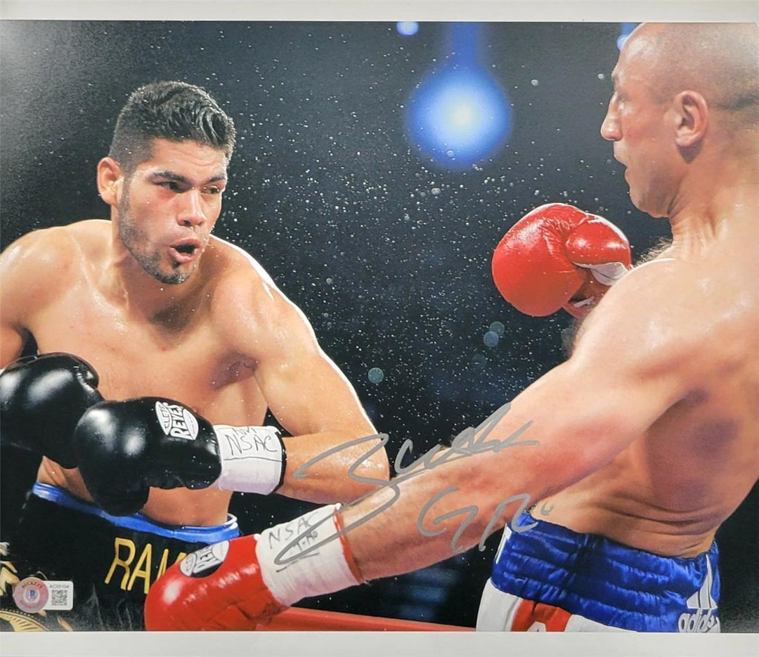 Gilberto "Zurdo" Ramirez signed 11x14 photo boxing autograph ~ Beckett BAS Holo