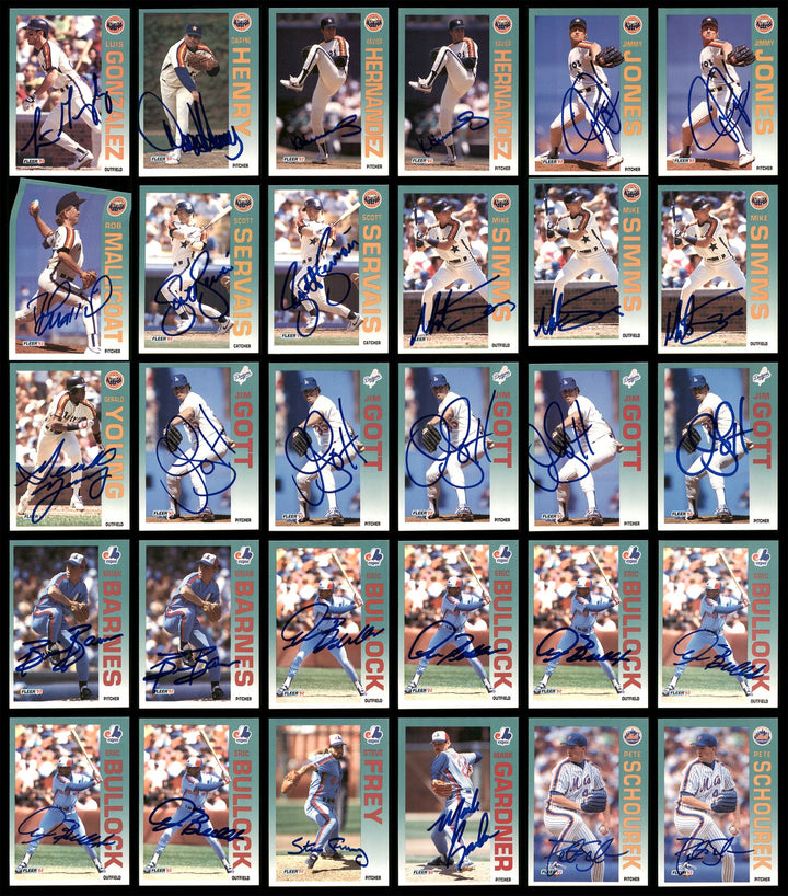 1992 Fleer Baseball Autographed Signed Cards Lot Of 115