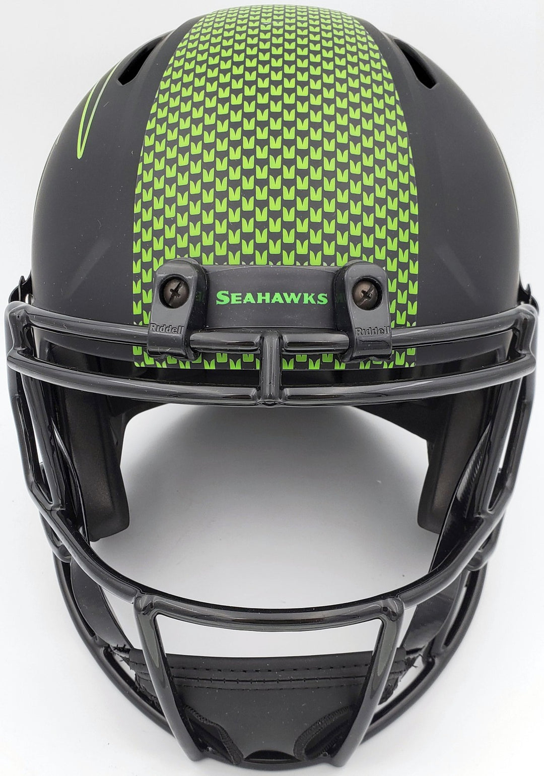 Russell Wilson Signed Seahawks Eclipse Black Full Size Speed Replica Helmet In