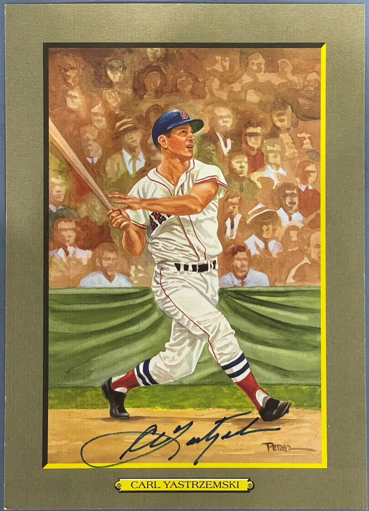 Carl Yastrzemski Autographed Greatest Moments Postcard (JSA)
