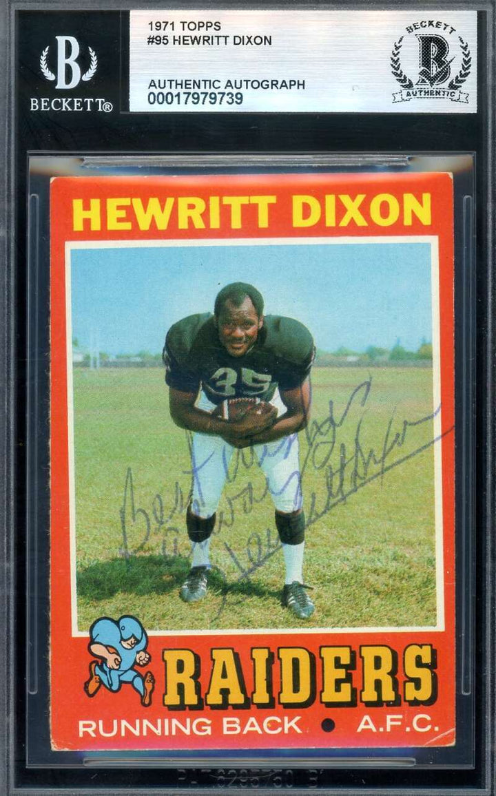 Hewritt Dixon Beckett BAS Vintage Signed 1971 Topps Autograph