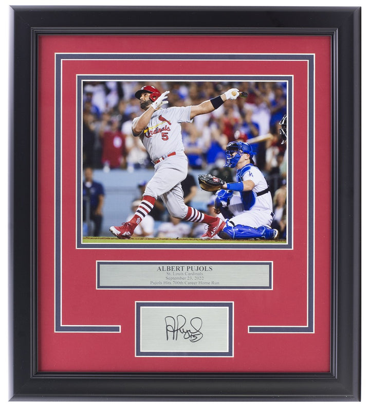 Albert Pujols Framed 8x10 St. Louis Cardinals Photo w/ Laser Engraved Signature