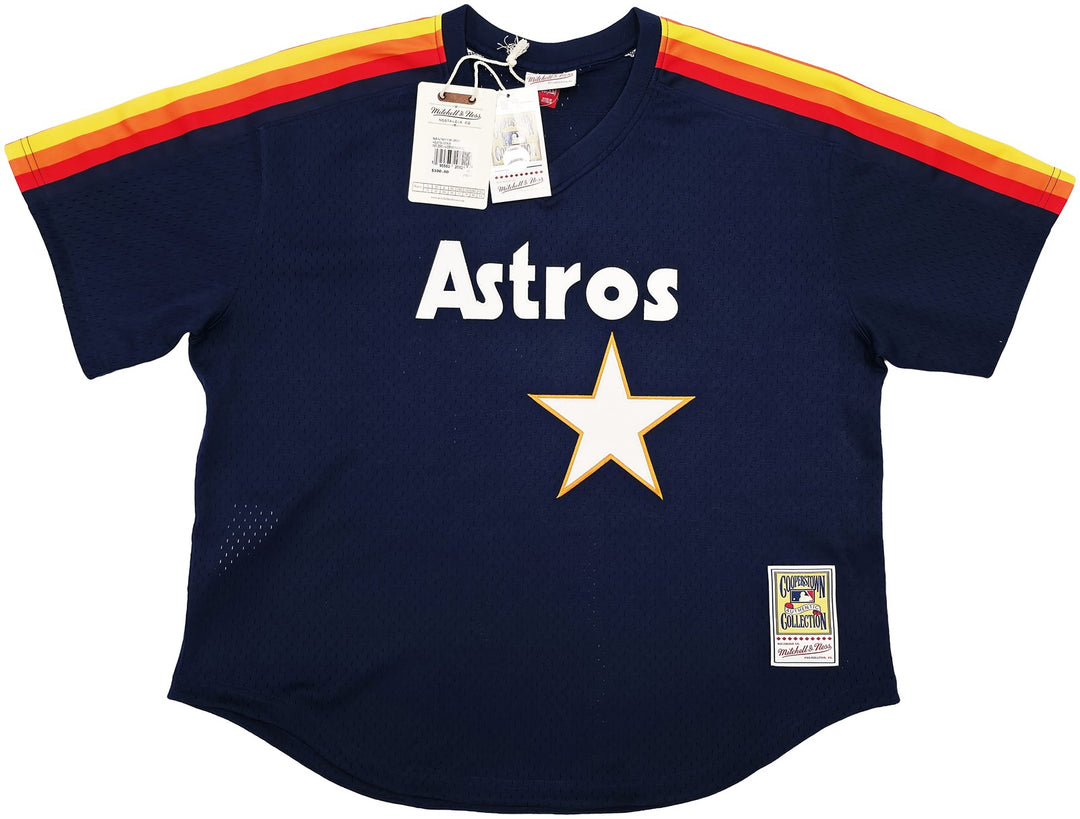 Houston Astros Nolan Ryan Signed Blue Mitchell & Ness Cooperstown Collection