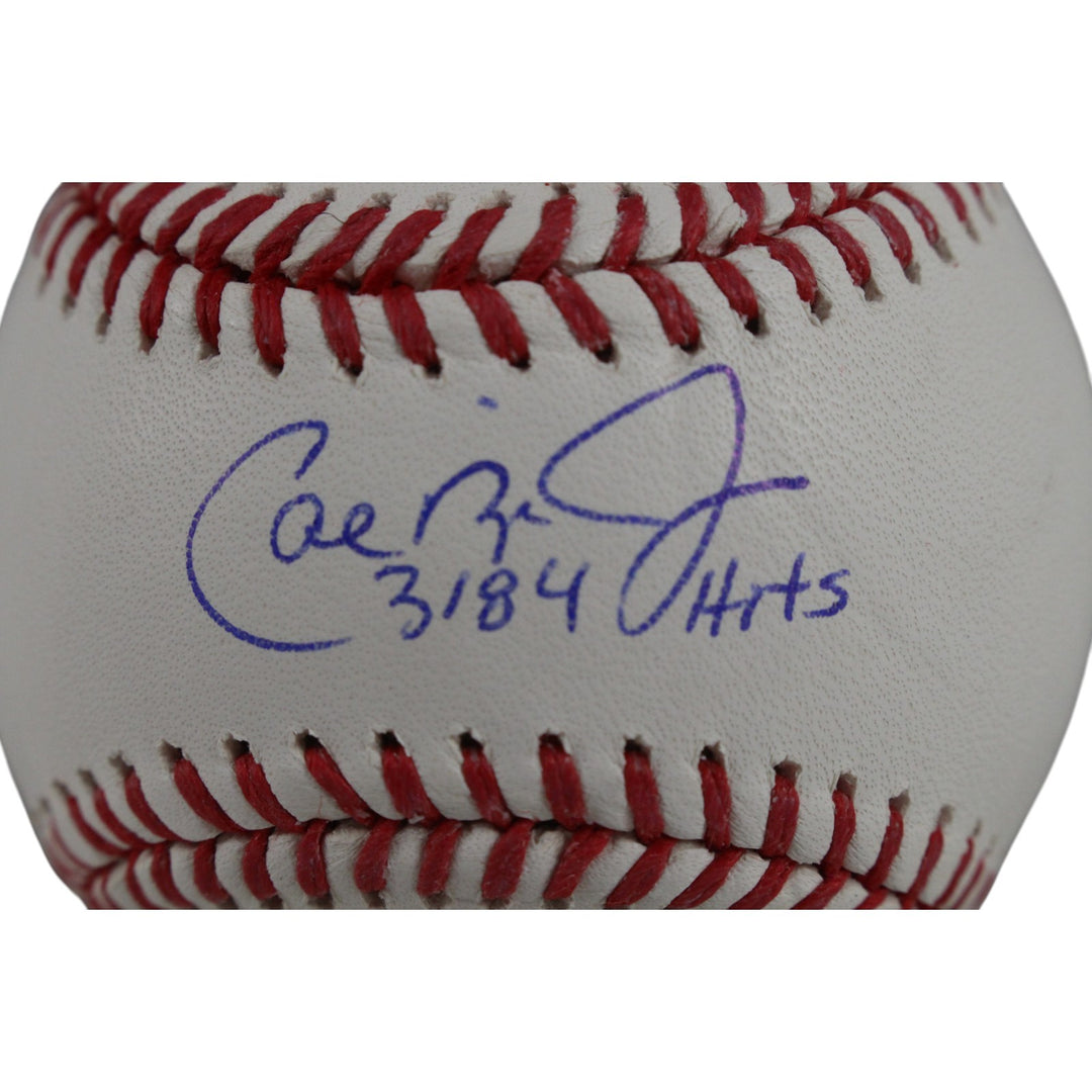 Cal Ripken Autographed Baltimore Orioles OML Baseball 3184 Hits Fanatics 50823